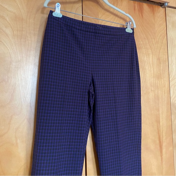 Elie Tahari Purple Plaid Pants (sz 8) - Picture 3 of 13